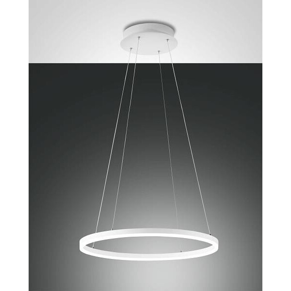 Fabas Luce Giotto Pendelleuchte inkl. Smartluce LED 2x18W Metall- und Methacrylat Weiss