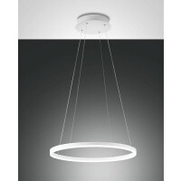 Fabas Luce Giotto Pendelleuchte inkl. Smartluce LED 2x18W Metall- und Methacrylat Weiss