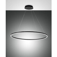Fabas Luce Giotto Pendelleuchte LED 1x60W Metall- und Methacrylat Schwarz