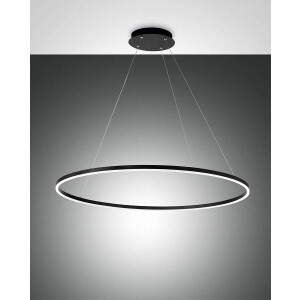 Fabas Luce Giotto Pendelleuchte LED 1x60W Metall- und Methacrylat Schwarz inkl. Smartluce