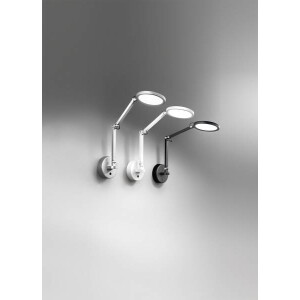 Fabas Luce Regina Wandleuchte LED 1x9W Metall- und Methacrylat Aluminium