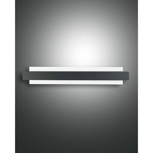 Fabas Luce Regolo Wandleuchte LED 1x21W Metall und Glas Schwarz
