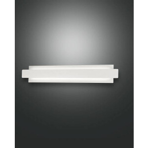 Fabas Luce Regolo Wandleuchte LED 1x21W Metall und Glas Weiss