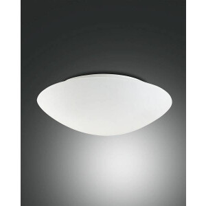 Fabas Luce Pandora LED Deckenleuchte LED 1x24W Metall und geblasenes Glas Weiss
