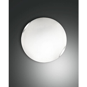 Fabas Luce Fox LED Deckenleuchte LED 1x24W Metall und Glas Weiss