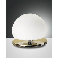 Fabas Luce Morgana Tischleuchte G9 LED 1x3W Metall und geblasenes Glas Verchromt