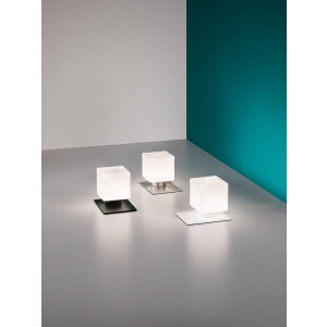 Fabas Luce Zara Tischleuchte G9 LED 1x3W Metall und geblasenes Glas Weiss