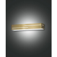 Fabas Luce Banny Wandleuchte LED 1x18W Metall- und Methacrylat Messing satiniert