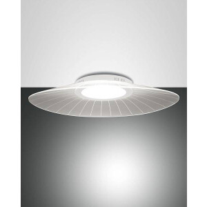 Fabas Luce Vela Deckenleuchte LED 1x24W Metall- und Methacrylat Weiss inkl. Smartluce