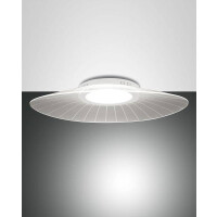 Fabas Luce Vela Deckenleuchte LED 1x24W Metall- und Methacrylat Weiss inkl. Smartluce