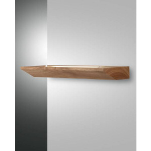 Fabas Luce Linus Wandleuchte LED 1x14W Metall und Holz mit Glas Eichenholz