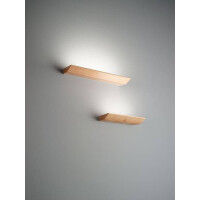Fabas Luce Linus Wandleuchte LED 1x27W Metall und Holz mit Glas Eichenholz