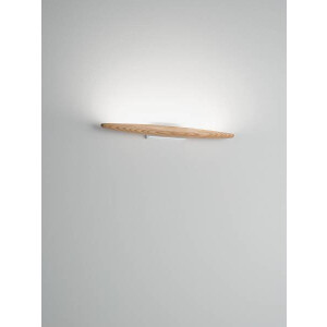 Fabas Luce Ribot Wandleuchte LED 1x17W Metall und Holz mit Glas Eichenholz