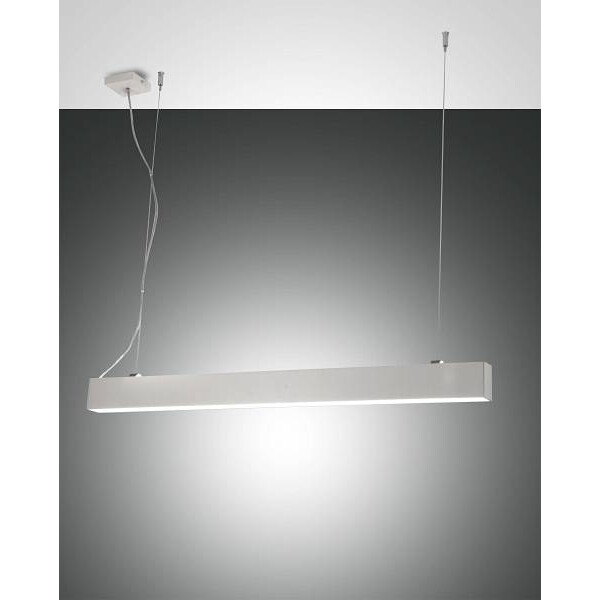 Fabas Luce Next Pendelleuchte LED 215W+235W Metall- und Polycarbonatstruktur Weiss