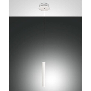 Fabas Luce Prado Pendelleuchte LED 1x 6.5W Metall- und Methacrylat Weiss