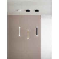 Fabas Luce Prado Pendelleuchte LED 1x 6.5W Metall- und Methacrylat Weiss