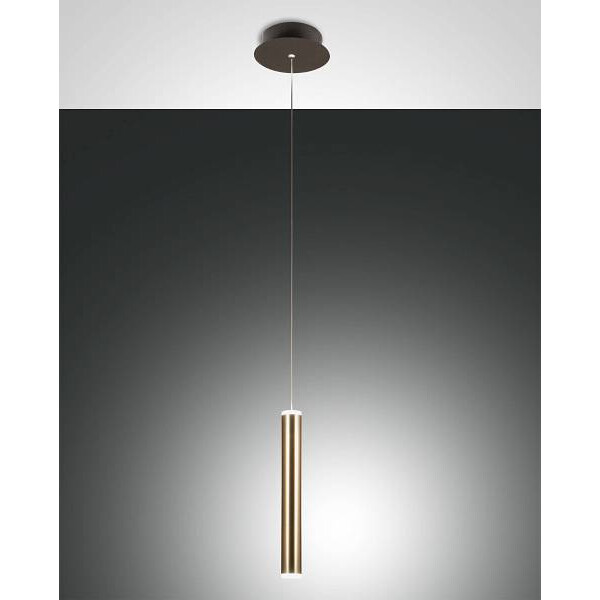 Fabas Luce Prado Pendelleuchte LED 1x 6.5W Metall- und Methacrylat Schwarz/Gold