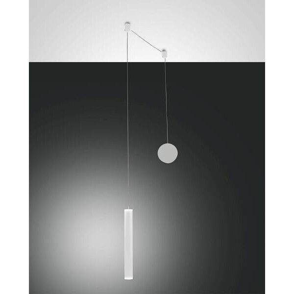 Fabas Luce Prado Pendelleuchte LED 1x65W Metall- und Methacrylat weiß
