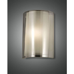 Fabas Luce Maribel Wandleuchte E27 1X40W Metall glas - und Methacrylat Grau transparent