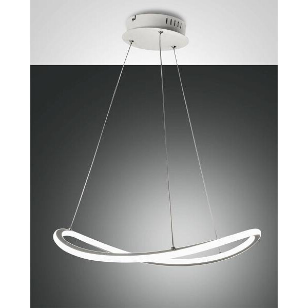 Fabas Luce Tirreno Pendelleuchte LED 1x30W Metall- und Methacrylat weiß