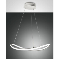Fabas Luce Tirreno Pendelleuchte LED 1x30W Metall- und Methacrylat weiß
