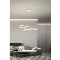 Fabas Luce Tirreno Pendelleuchte LED 3x166W Metall- und Methacrylat weiß