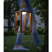 Fabas Luce Blend Akku-Modul-Leuchte LED 1x3W Metall und Holz Walnussfarben