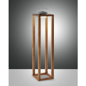 Fabas Luce Blend Akku-Modul-Leuchte LED 1x3W Metall und Holz Walnussfarben