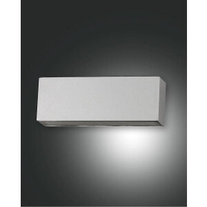 Fabas Luce Trigg Wandleuchte LED 2x7W Aluminium Silber